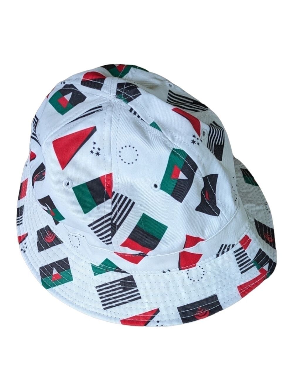 Black Scale Flag Bucket Hat L/XL EUC